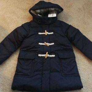 NWT J.crew cut long toggle down coat